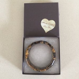 New Tiger's Eye gemstone stretch bracelet